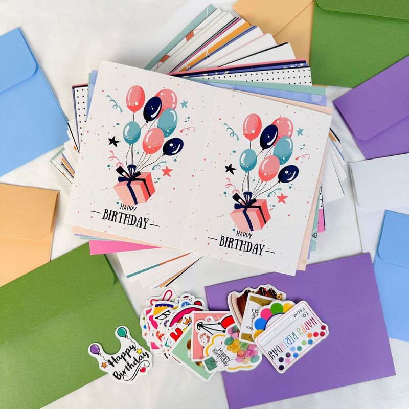 Kleurrijke 5x7 gevarieerde creatieve groetkaart met envelop 15 Pack