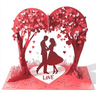 Goede prijs. Verscheidene thema's Papier Artistiek Valentijnsdag Koppels Groetekaartjes gemaakt van papier online